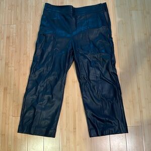 Ann Taylor Faux leather wide leg pants